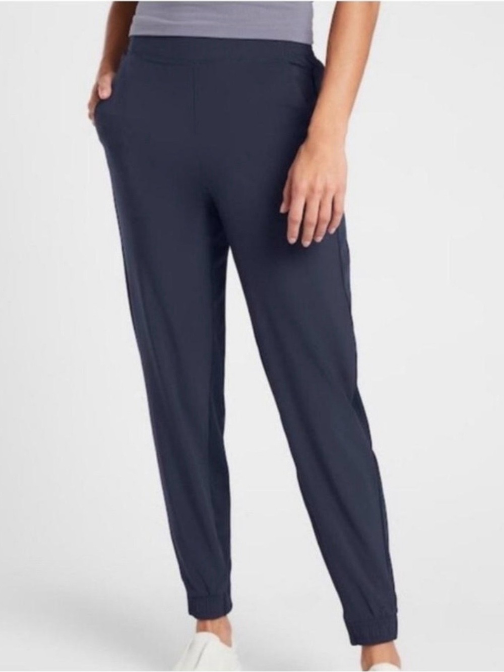 Athleta Brooklyn Ankle Pant Navy Blue Travel Pant Womens Medium